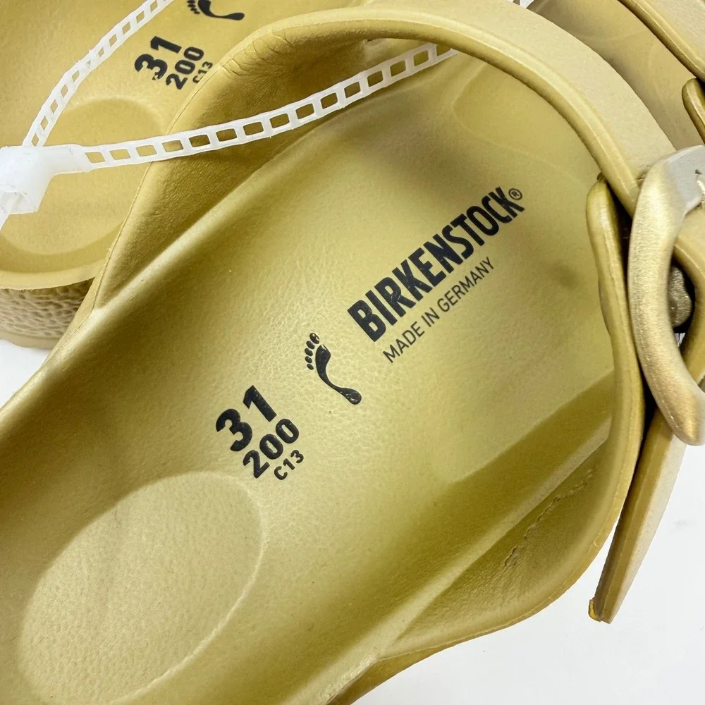 Birkenstock Arizona Youth EU 31 US 13-13.5 EVA Gold Sandals Waterproof NEW